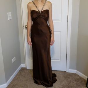 Long brown gown
